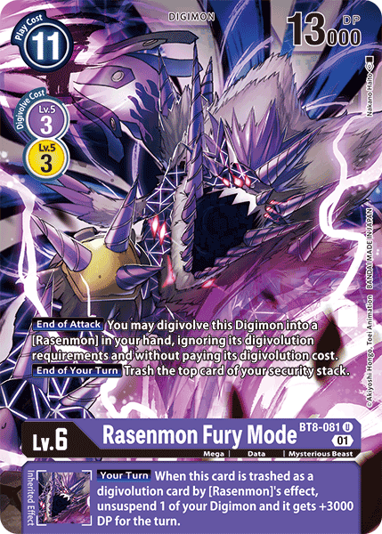 BT08-081 U, Rasenmon Fury Mode