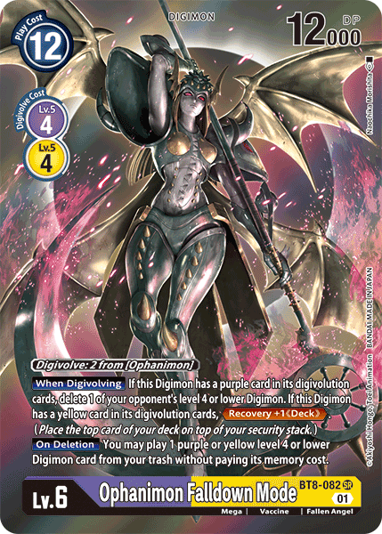 BT08-082 SR, Ophanimon Falldown Mode (Alternate Art)