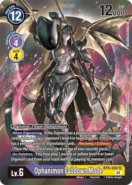 BT08-082 SR, Ophanimon Falldown Mode (Alternate Art)