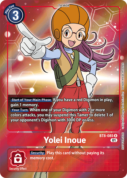 BT08-085 R, Yolei Inoue (Box Topper)