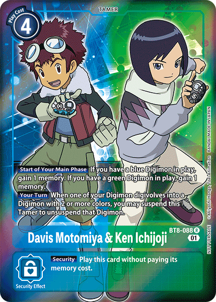 BT08-088 R, Davis Motomiya & Ken Ichijoji (Box Topper)