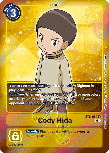 BT08-089 R, Cody Hida (Box Topper)
