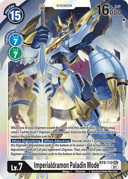 BT08-112 SEC, Imperialdramon Paladin Mode