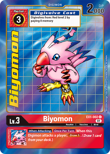 EX01-002 C, Biyomon (Alternate Art)