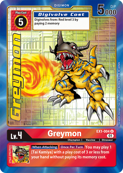 EX1-004 U, Greymon (Alternate Art)