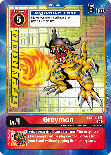 EX01-004 U, Greymon (Alternate Art)