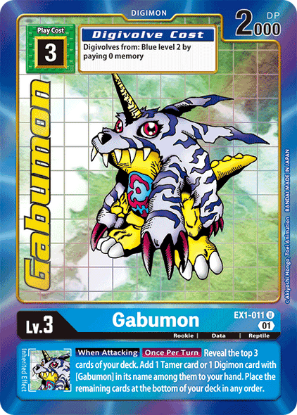 EX01-011 U, Gabumon (Alternate Art)