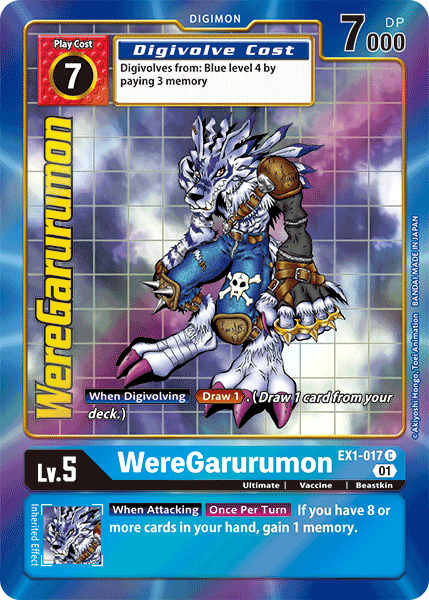 EX01-017 C, WereGarurumon (Alternate Art)