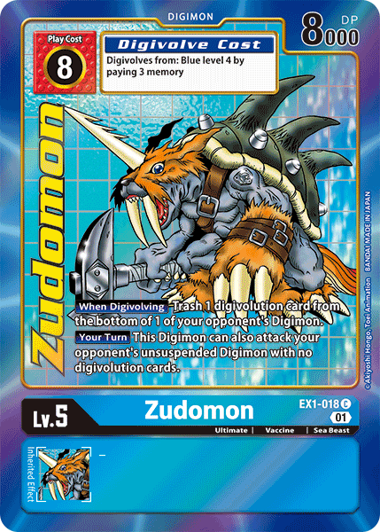 EX01-018 C, Zudomon (Alternate Art)