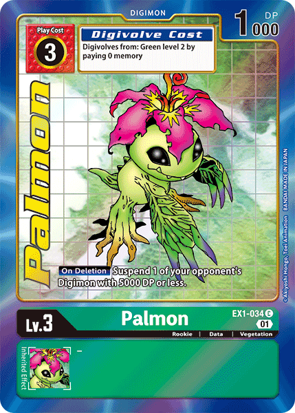 EX01-034 C, Palmon (Alternate Art)