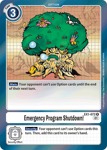 EX1-072 R, Emergency Program Shutdown!