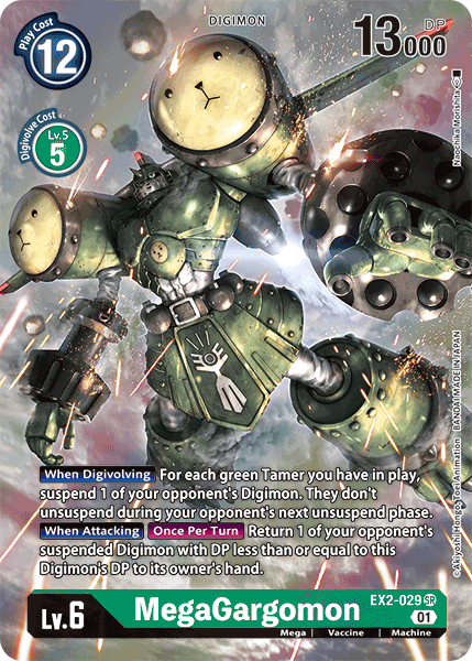 EX02-029 SR, MegaGargomon (Alternate Art) – Kai of Cards