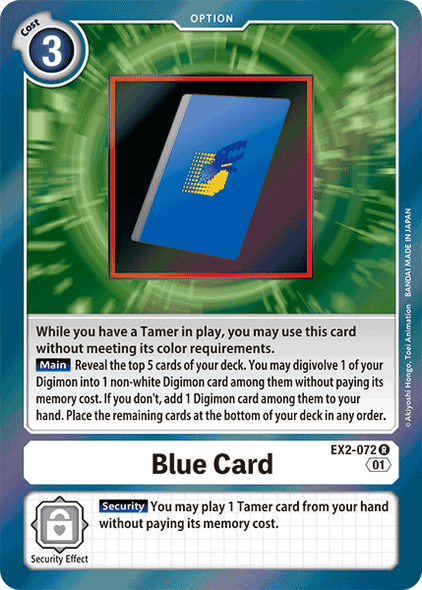 EX02-072 R, Blue Card