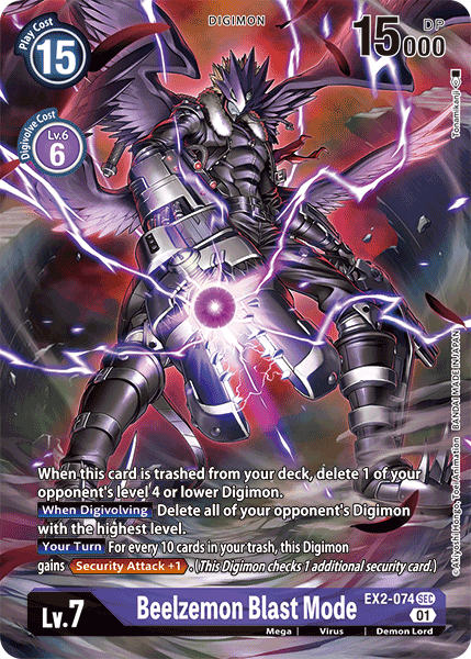 EX02-074 SEC, Beelzemon Blast Mode (Alternate Art)