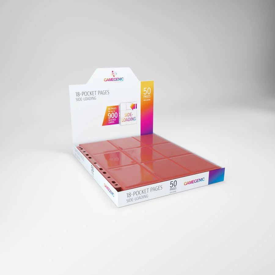 Gamegenic - 18-pocket Pages Side-Loading - Red