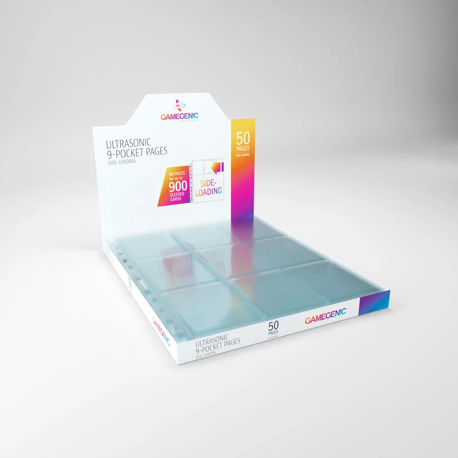 Gamegenic - Ultrasonic 9-pocket Pages Side-Loading - Clear