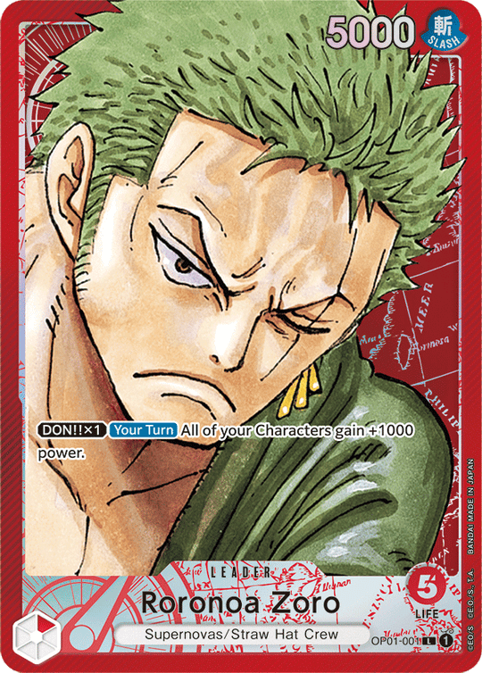OP01-001, L, Roronoa Zoro (Alternate Art)