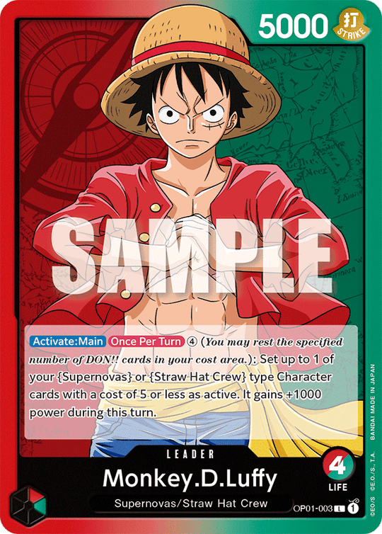 OP01-003, L, Monkey D. Luffy