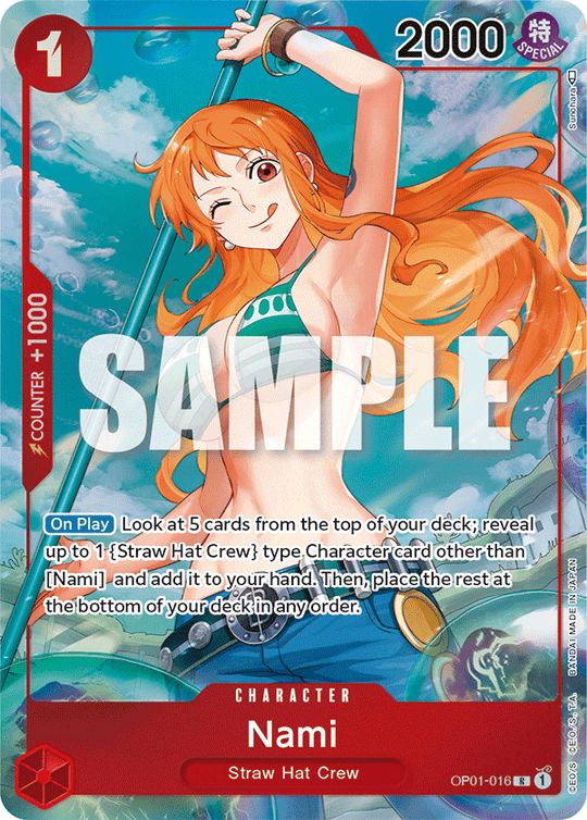OP01-016, R, Nami (Alternate Art)