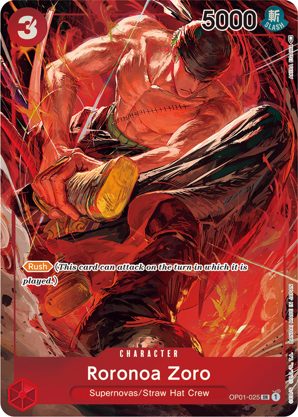 OP01-025, SR, Roronoa Zoro (Alternate Art)