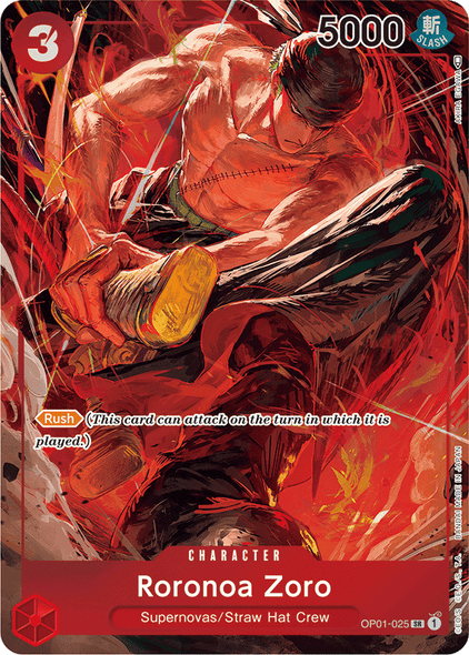 OP01-025, SR, Roronoa Zoro (Alternate Art)