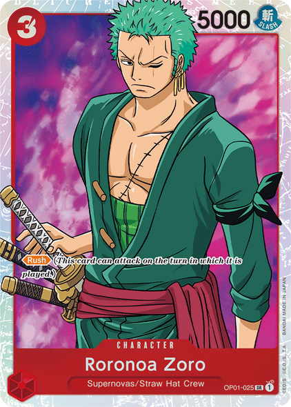 OP01-025, SR, Roronoa Zoro