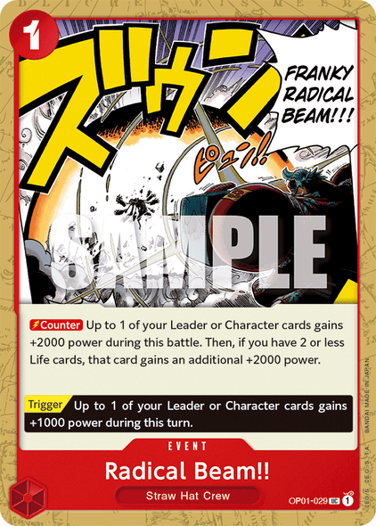 OP01-029, UC, Radical Beam!!