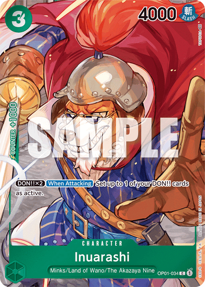 OP01-034, C, Inuarashi (Box Topper)