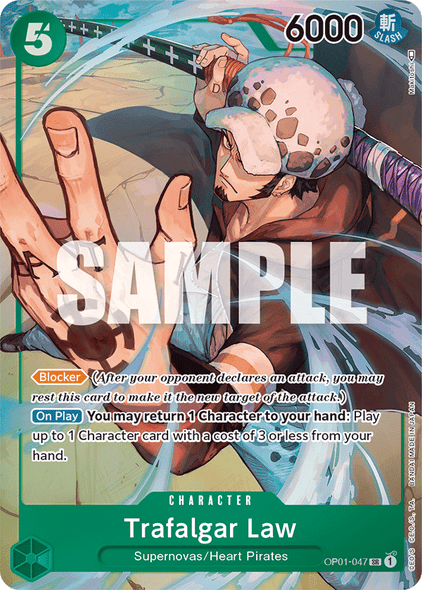 OP01-047, SR, Trafalgar Law (Alternate Art)
