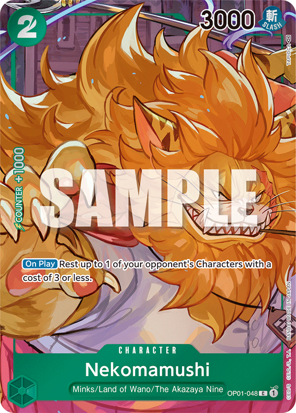 OP01-048, C, Nekomamushi (Box Topper)