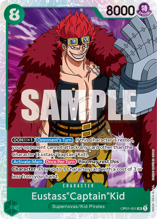 OP01-051, SR, Eustass"Captain"Kid