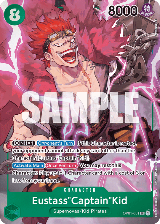 OP01-051, SR, Eustass"Captain"Kid (Alternate Art)