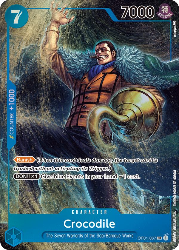 OP01-067, SR, Crocodile (Alternate Art)