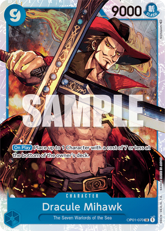 OP01-070, SR, Dracule Mihawk