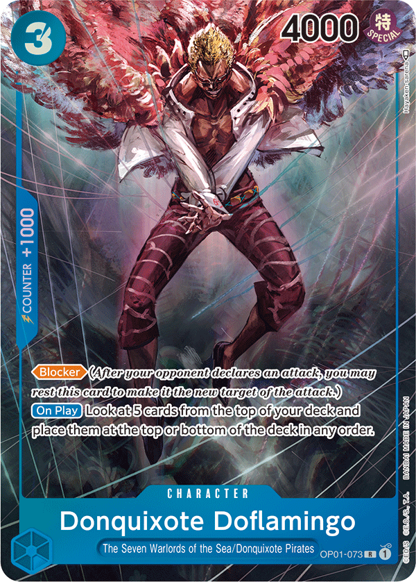 OP01-073, R, Donquixote Doflamingo (Alternate Art)