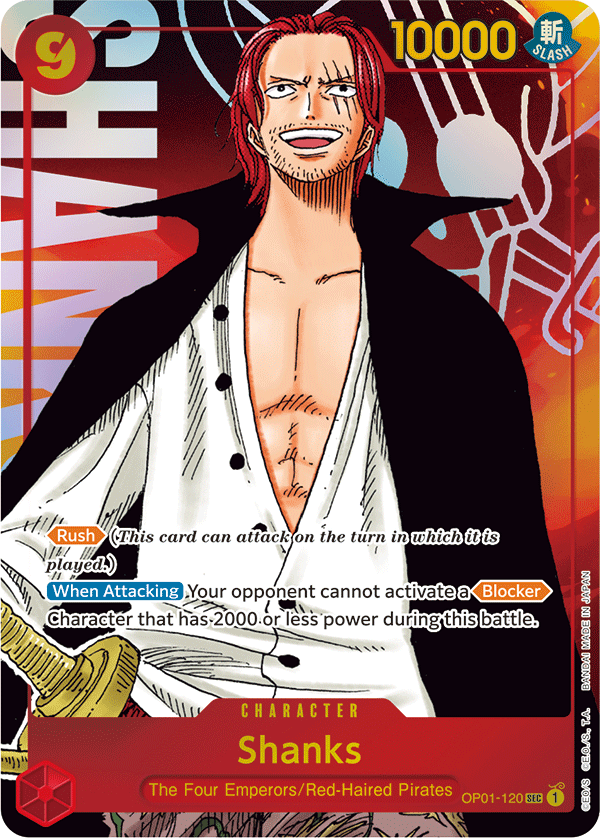 OP01-120, SEC, Shanks (Alternate Art)