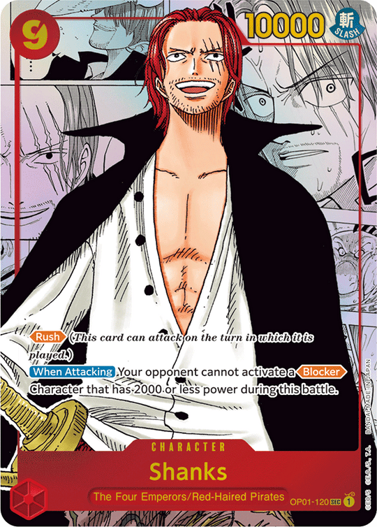OP01-120, SEC, Shanks (Manga Rare)