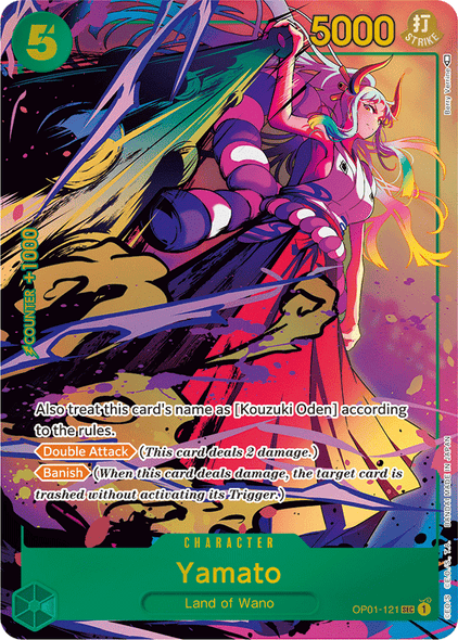 OP01-121, SEC, Yamato (Alternate Art)