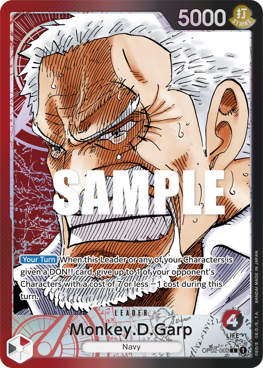OP02-002, L, Monkey.D.Garp (Alternate Art)