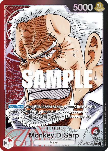 OP02-002, L, Monkey.D.Garp (Alternate Art)