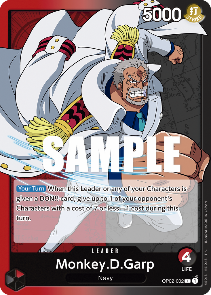 OP02-002, L, Monkey.D.Garp