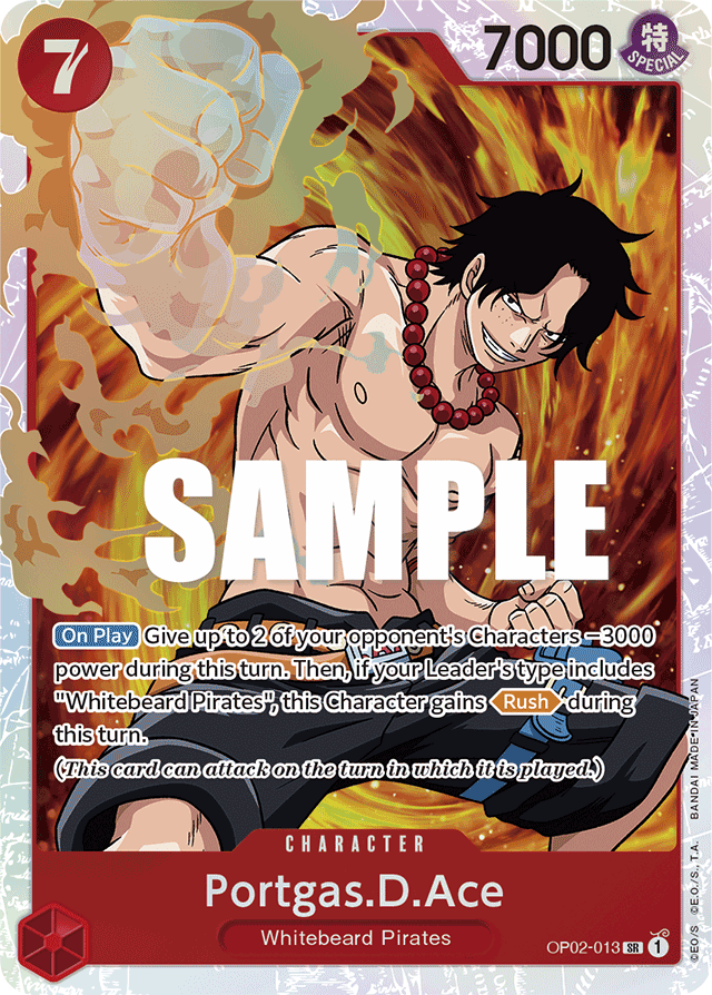 OP02-013, SR, Portgas.D.Ace