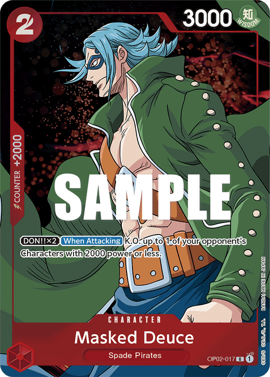 OP02-017, R, Masked Deuce (Alternate Art)