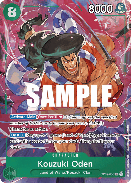 OP02-030, SR, Kozuki Oden (Alternate Art)
