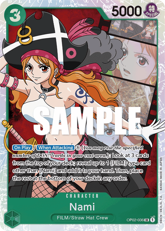 OP02-036, SR, Nami