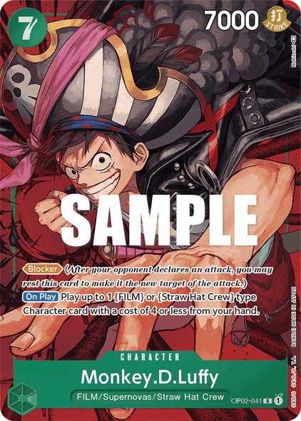 OP02-041, R, Monkey.D.Luffy (Alternate Art)