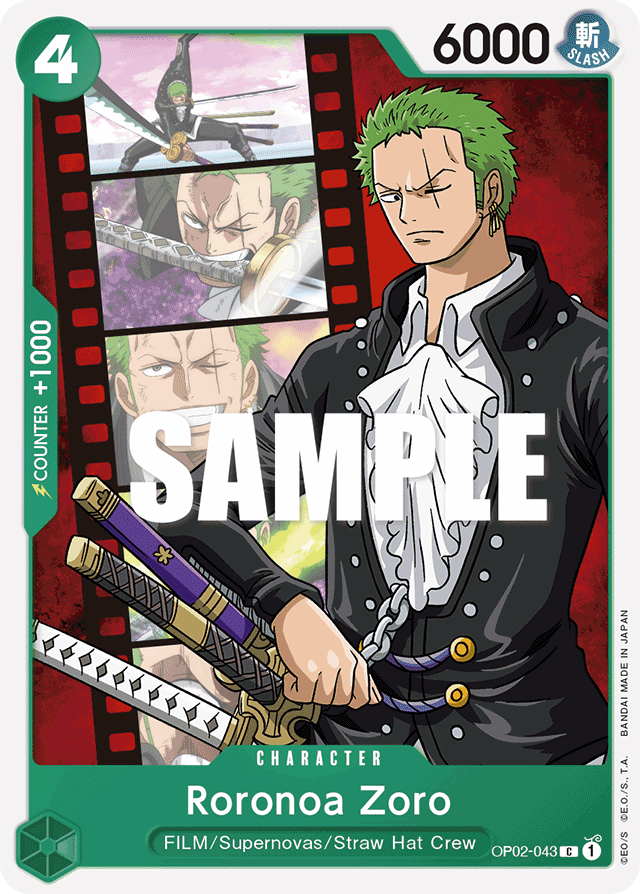 OP02-043, C, Roronoa Zoro