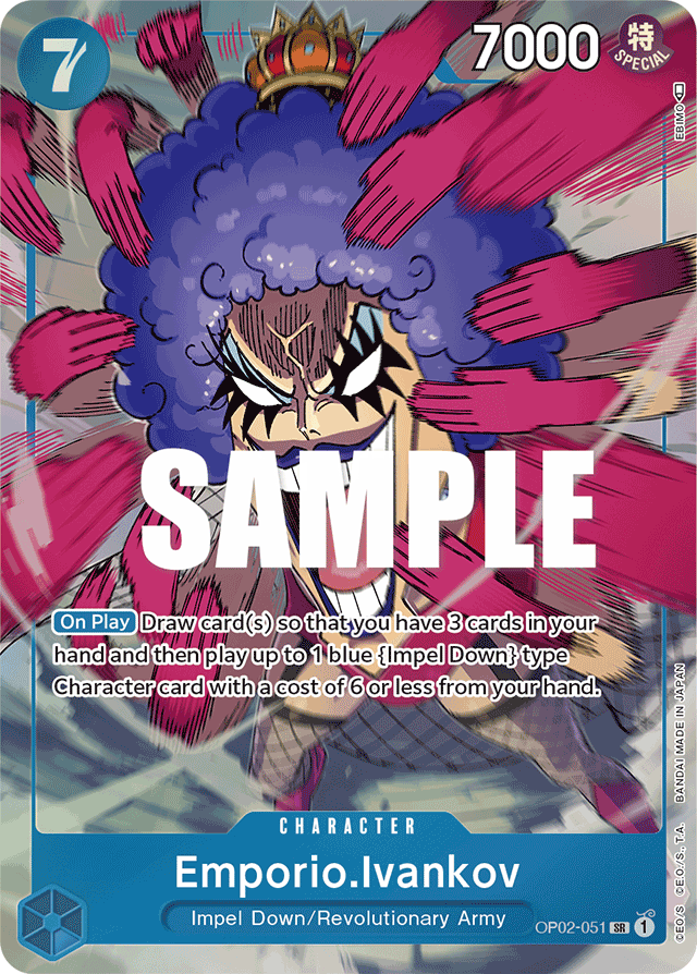 OP02-051, SR, Emporio.Ivankov (Alternate Art)