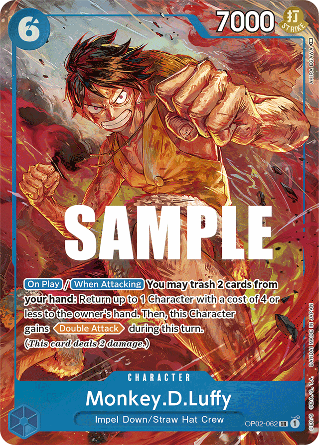 OP02-062, SR, Monkey.D.Luffy (Alternate Art)