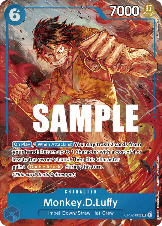 OP02-062, SR, Monkey.D.Luffy (Alternate Art)